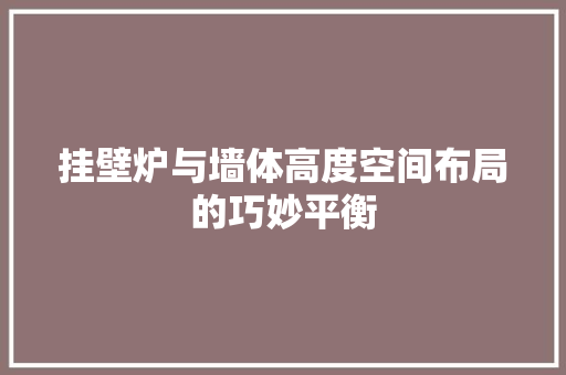 挂壁炉与墙体高度空间布局的巧妙平衡 空调