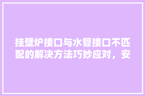 挂壁炉接口与水管接口不匹配的解决方法巧妙应对，安全无忧 热水器