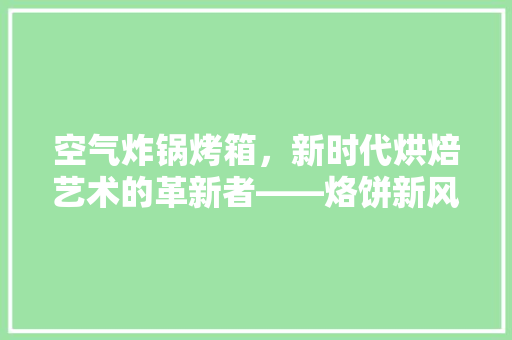 空气炸锅烤箱，新时代烘焙艺术的革新者——烙饼新风尚 贴膜