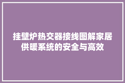 挂壁炉热交器接线图解家居供暖系统的安全与高效 热水器