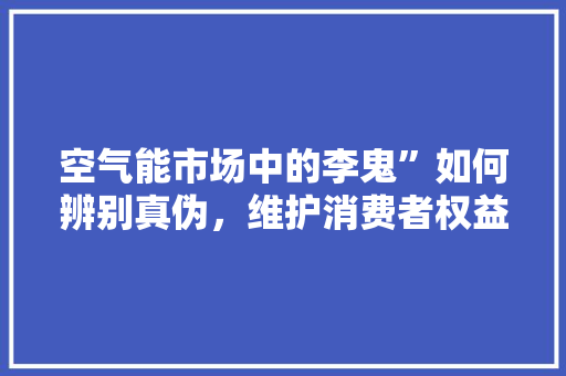 空气能市场中的李鬼”如何辨别真伪，维护消费者权益 贴膜