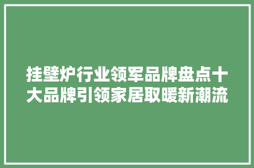 挂壁炉行业领军品牌盘点十大品牌引领家居取暖新潮流 贴膜