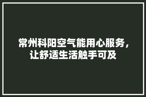 常州科阳空气能用心服务，让舒适生活触手可及 热水器