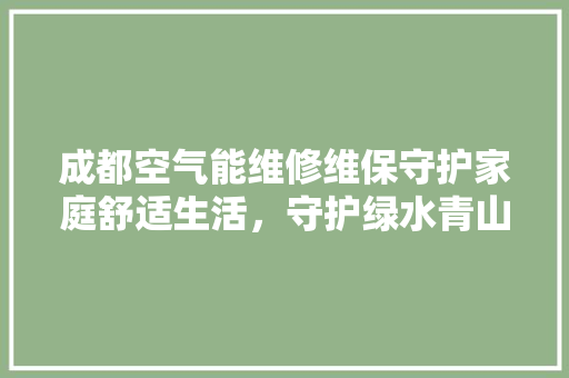 成都空气能维修维保守护家庭舒适生活，守护绿水青山 翻新改色