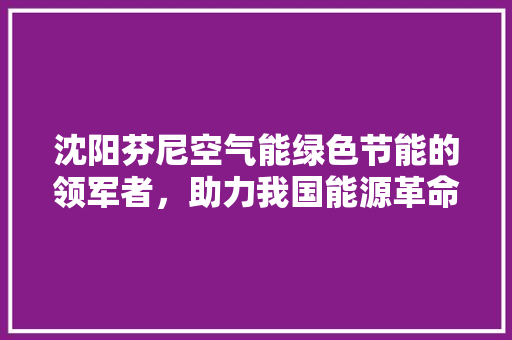 沈阳芬尼空气能绿色节能的领军者，助力我国能源革命 家电维护