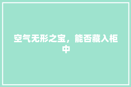 空气无形之宝，能否藏入柜中 局部翻新