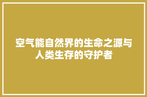 空气能自然界的生命之源与人类生存的守护者 灯具安装