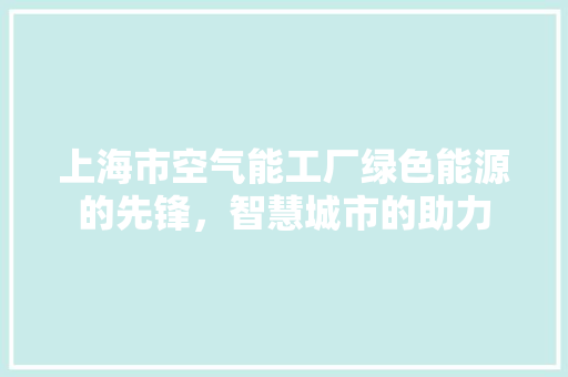 上海市空气能工厂绿色能源的先锋，智慧城市的助力 热水器