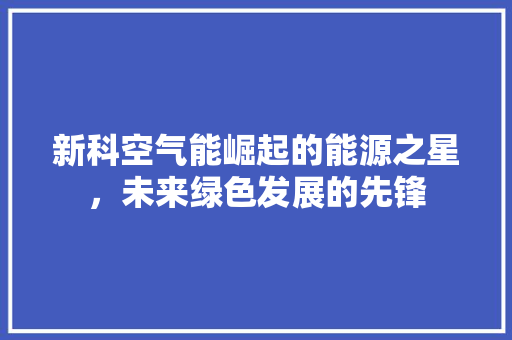 新科空气能崛起的能源之星，未来绿色发展的先锋 贴膜