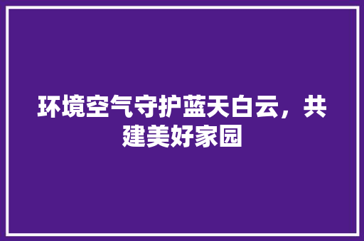 环境空气守护蓝天白云，共建美好家园 灯具安装