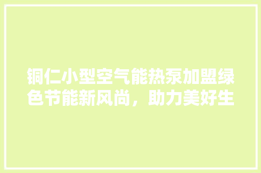 铜仁小型空气能热泵加盟绿色节能新风尚，助力美好生活 热水器