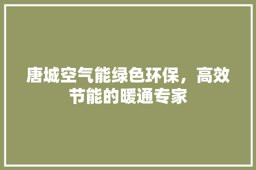 唐城空气能绿色环保，高效节能的暖通专家 清洁保养