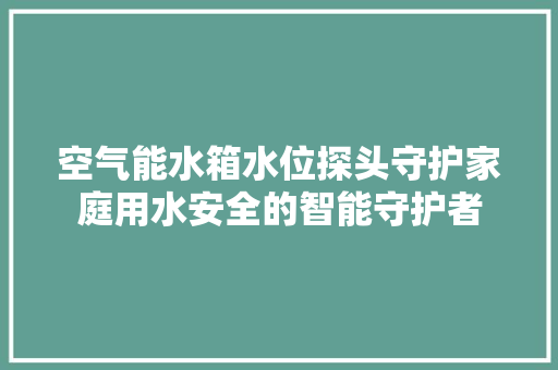 空气能水箱水位探头守护家庭用水安全的智能守护者 翻新改色