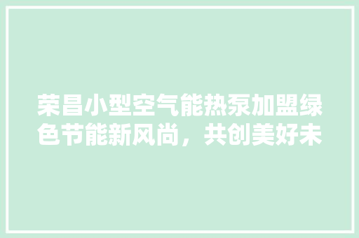 荣昌小型空气能热泵加盟绿色节能新风尚，共创美好未来 空调