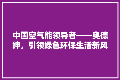 中国空气能领导者——奥德绅，引领绿色环保生活新风尚 灯具安装
