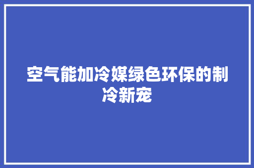 空气能加冷媒绿色环保的制冷新宠 热水器