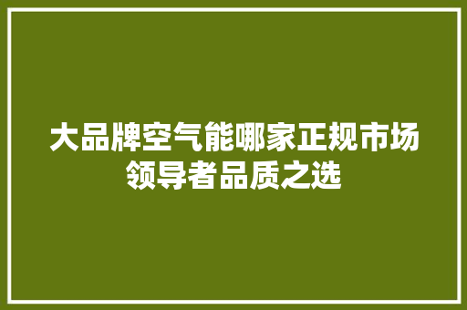大品牌空气能哪家正规市场领导者品质之选 旧房改造