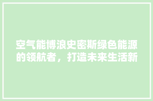 空气能博浪史密斯绿色能源的领航者，打造未来生活新风尚 贴膜