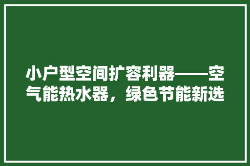 小户型空间扩容利器——空气能热水器，绿色节能新选择 水电维修