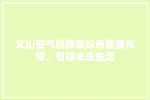 文山空气能热泵绿色能源先锋，引领未来生活 装修设计