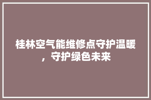 桂林空气能维修点守护温暖,守护绿色未来 装修设计 桂林空气能维修点守护温暖,守护绿色未来 装修设计