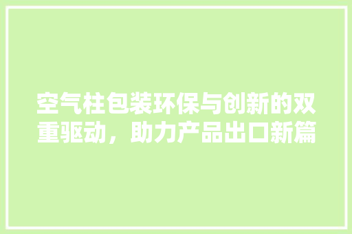 空气柱包装环保与创新的双重驱动，助力产品出口新篇章 洗衣机