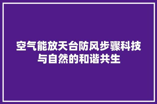 空气能放天台防风步骤科技与自然的和谐共生 装修设计