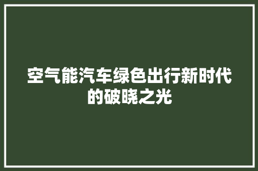 空气能汽车绿色出行新时代的破晓之光 洗衣机