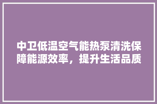 中卫低温空气能热泵清洗保障能源效率，提升生活品质 热水器