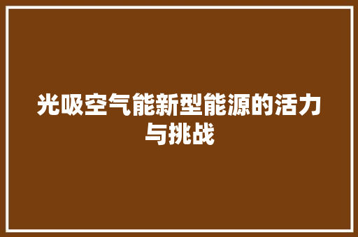 光吸空气能新型能源的活力与挑战 洗衣机