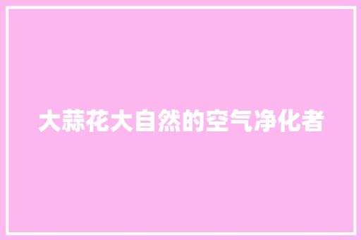 大蒜花大自然的空气净化者 贴膜