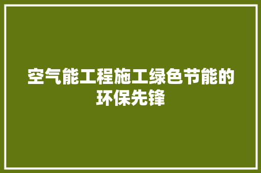 空气能工程施工绿色节能的环保先锋 热水器