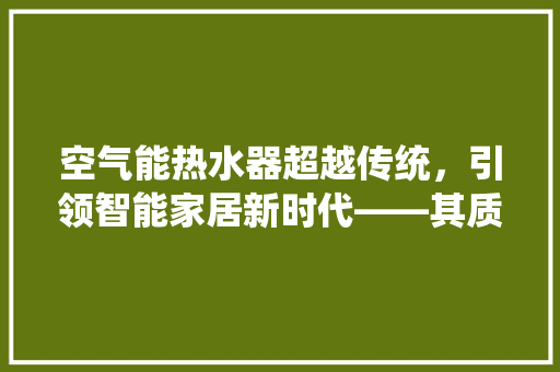 空气能热水器超越传统，引领智能家居新时代——其质保期最长之谜 空调