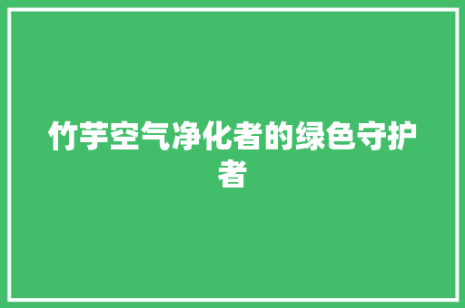 竹芋空气净化者的绿色守护者 空调