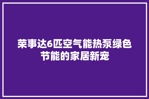 荣事达6匹空气能热泵绿色节能的家居新宠 空调
