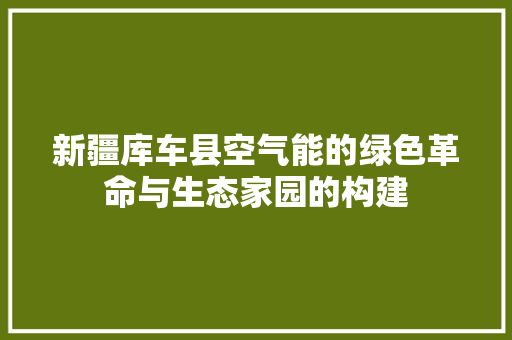 新疆库车县空气能的绿色革命与生态家园的构建 家具修理