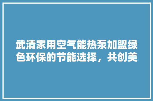武清家用空气能热泵加盟绿色环保的节能选择，共创美好未来 空调