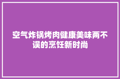 空气炸锅烤肉健康美味两不误的烹饪新时尚 热水器