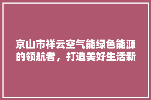 京山市祥云空气能绿色能源的领航者，打造美好生活新篇章 灯具安装