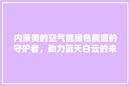 内蒙美的空气能绿色能源的守护者，助力蓝天白云的未来 洗衣机