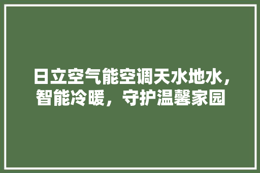 日立空气能空调天水地水，智能冷暖，守护温馨家园 翻新改色