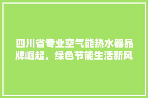 四川省专业空气能热水器品牌崛起，绿色节能生活新风尚 装修设计